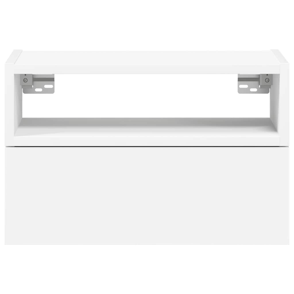 vidaXL Mesitas de noche de pared 2 unidades blanca 45x26x28,5 cm