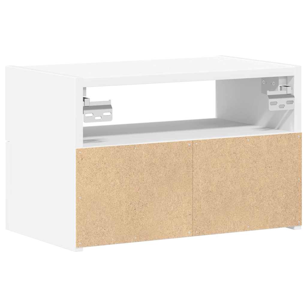 vidaXL Mesitas de noche de pared 2 unidades blanca 45x26x28,5 cm