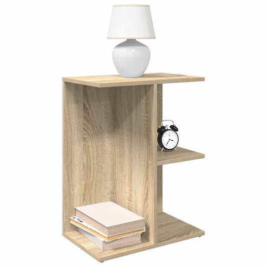 vidaXL Mesita de noche madera de ingeniería roble sonoma 46,5x29x61 cm