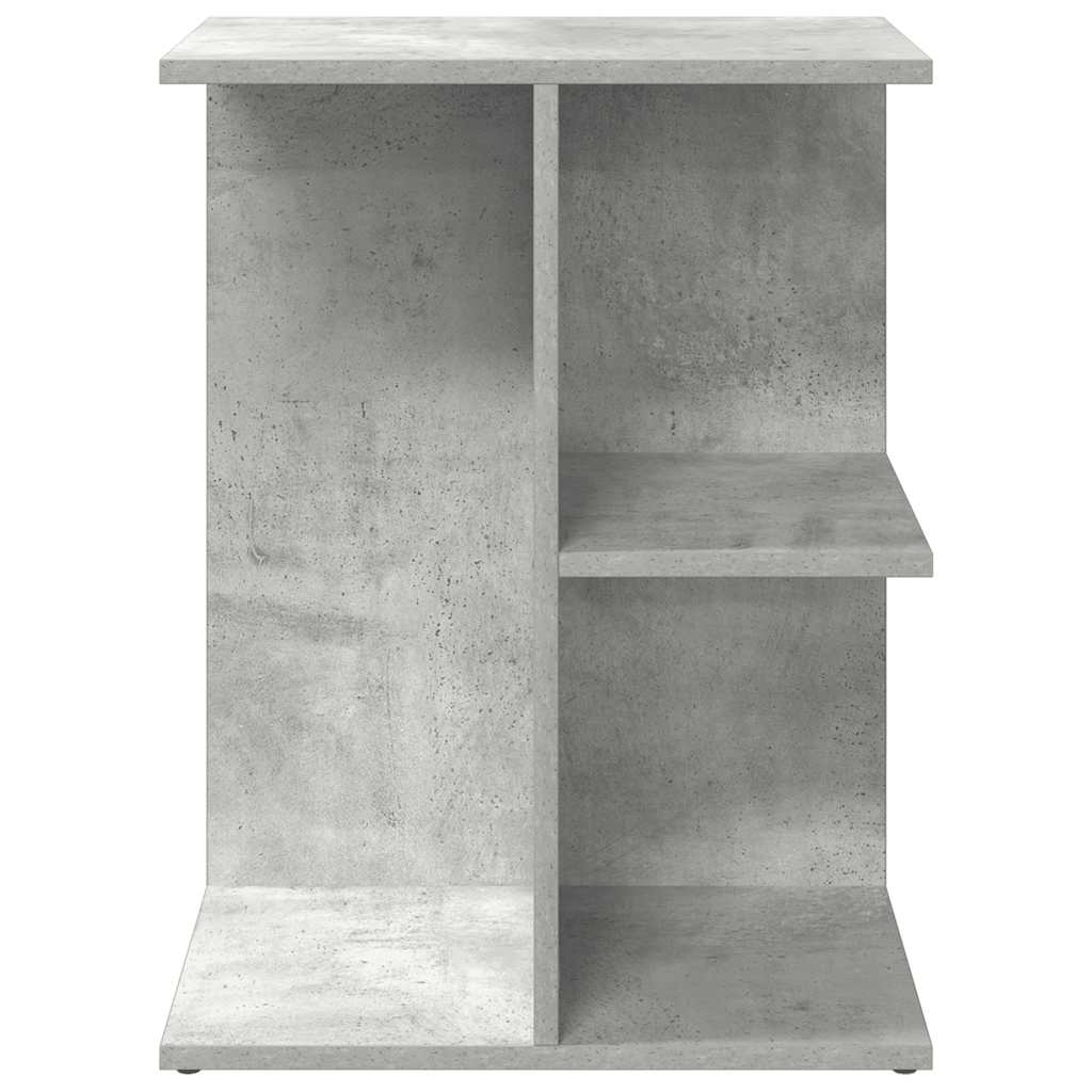 vidaXL Mesita de noche madera contrachapada gris hormigón 46,5x29x61cm