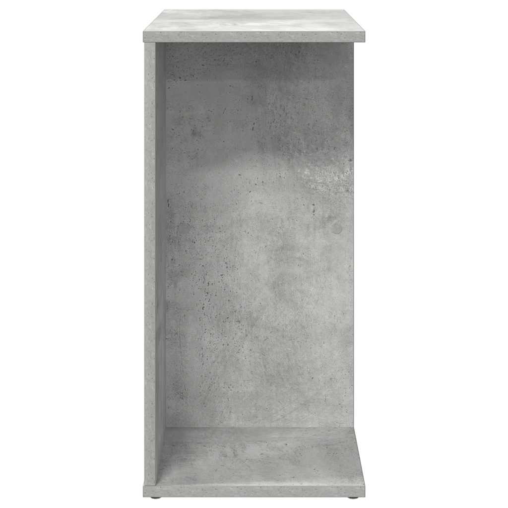 vidaXL Mesita de noche madera contrachapada gris hormigón 46,5x29x61cm