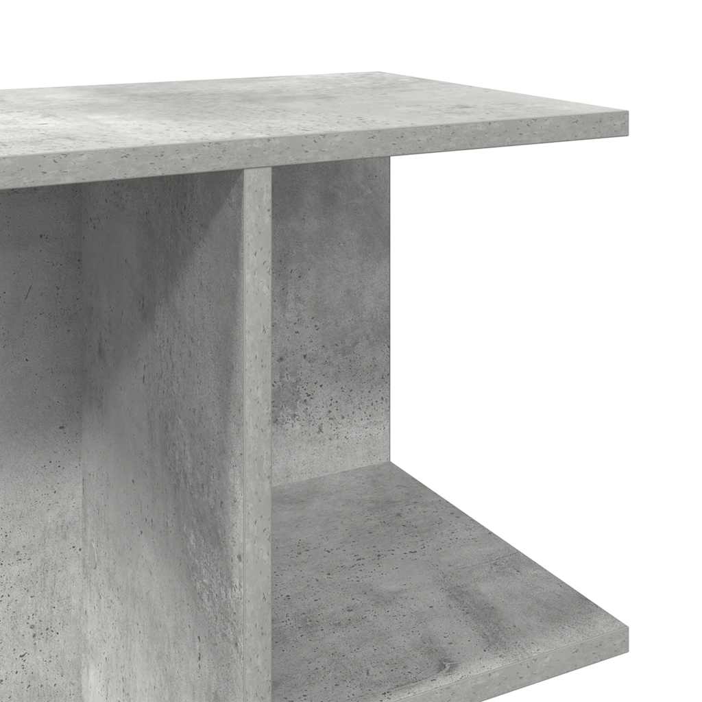 vidaXL Mesita de noche madera contrachapada gris hormigón 46,5x29x61cm