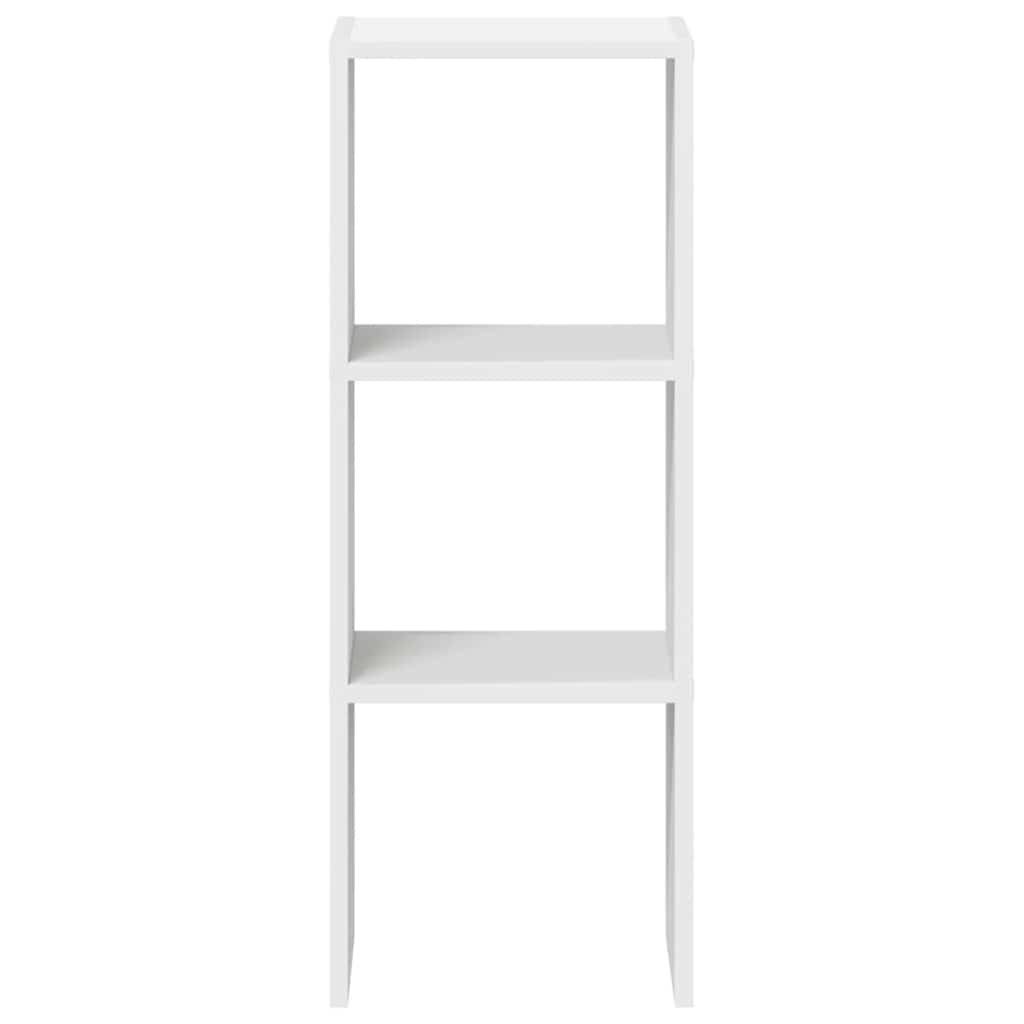 vidaXL Librería apilable madera contrachapada blanca 30x30x80 cm