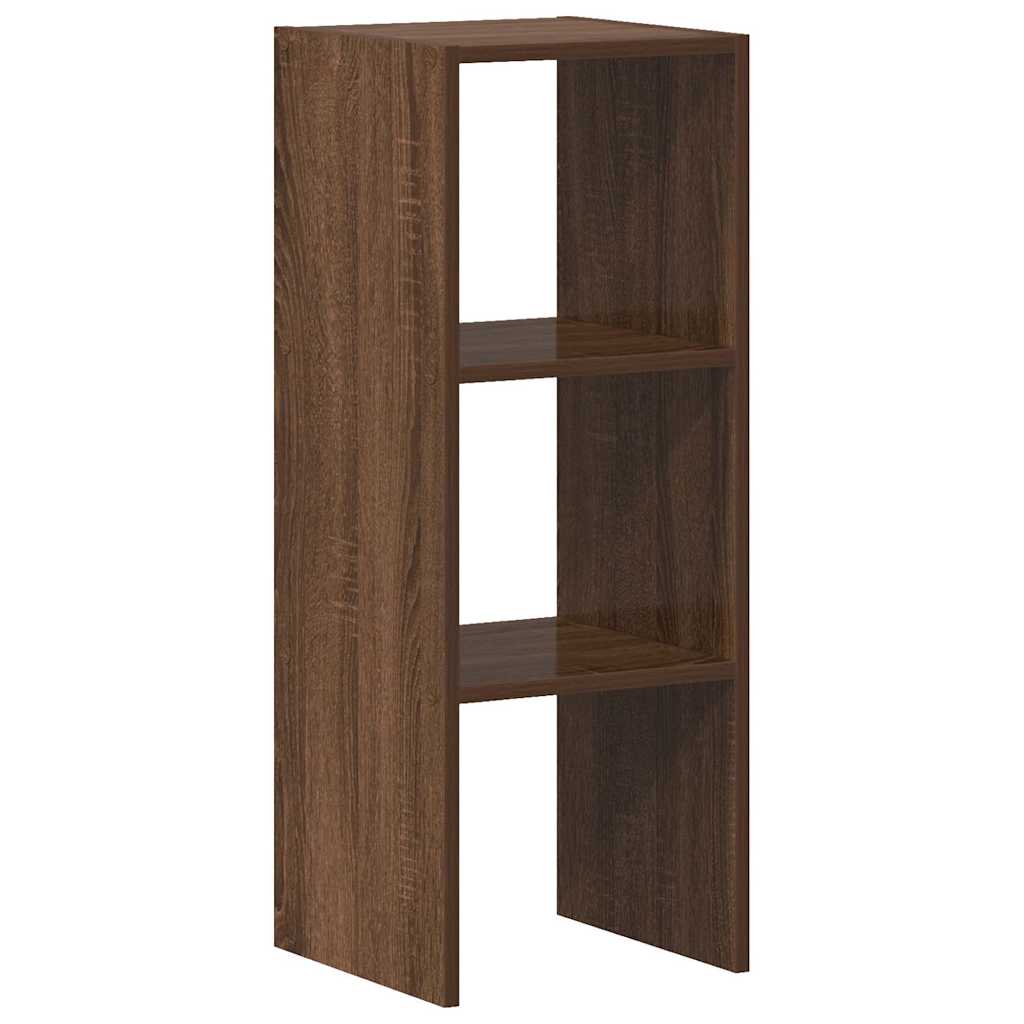 vidaXL Librería apilable madera contrachapada roble marrón 30x30x80 cm