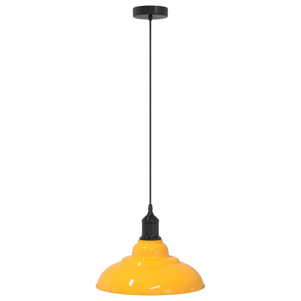 vidaXL Lámpara colgante regulable altura E27 amarillo brillante Ø 31cm