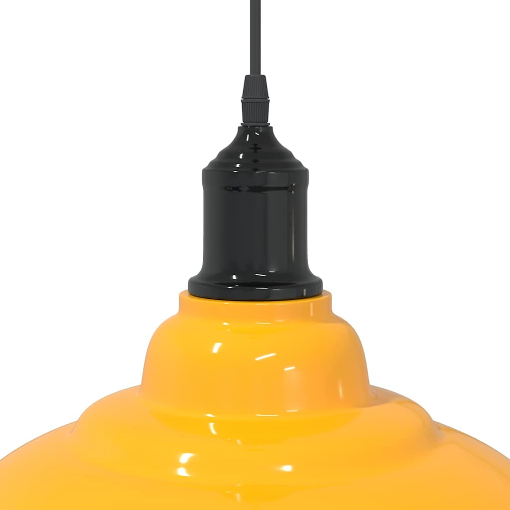 vidaXL Lámpara colgante regulable altura E27 amarillo brillante Ø 31cm