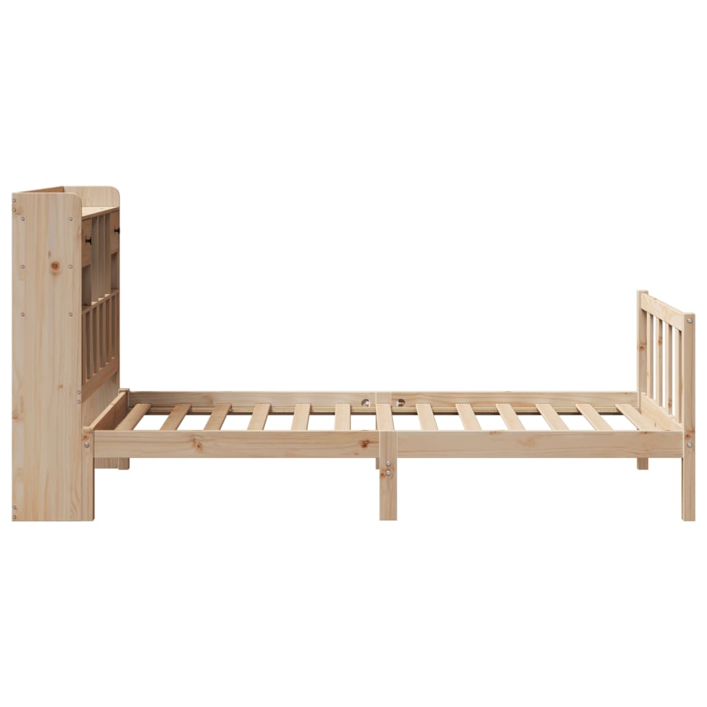 vidaXL Cama con estantería sin colchón madera maciza de pino 100x200cm