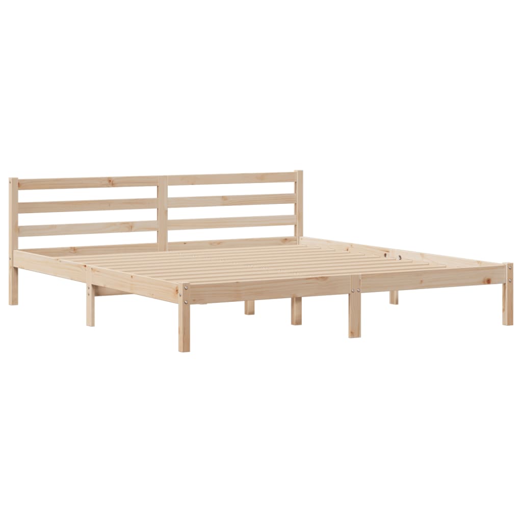 vidaXL Cama con estantería sin colchón madera maciza de pino 180x200cm