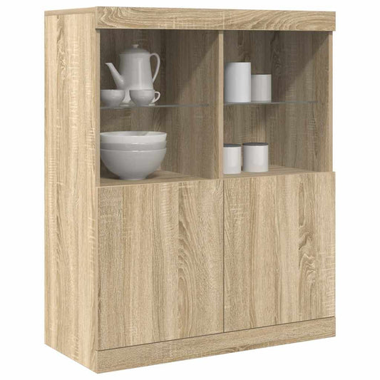 vidaXL Aparador de madera de ingeniería roble sonoma 81x37x100 cm