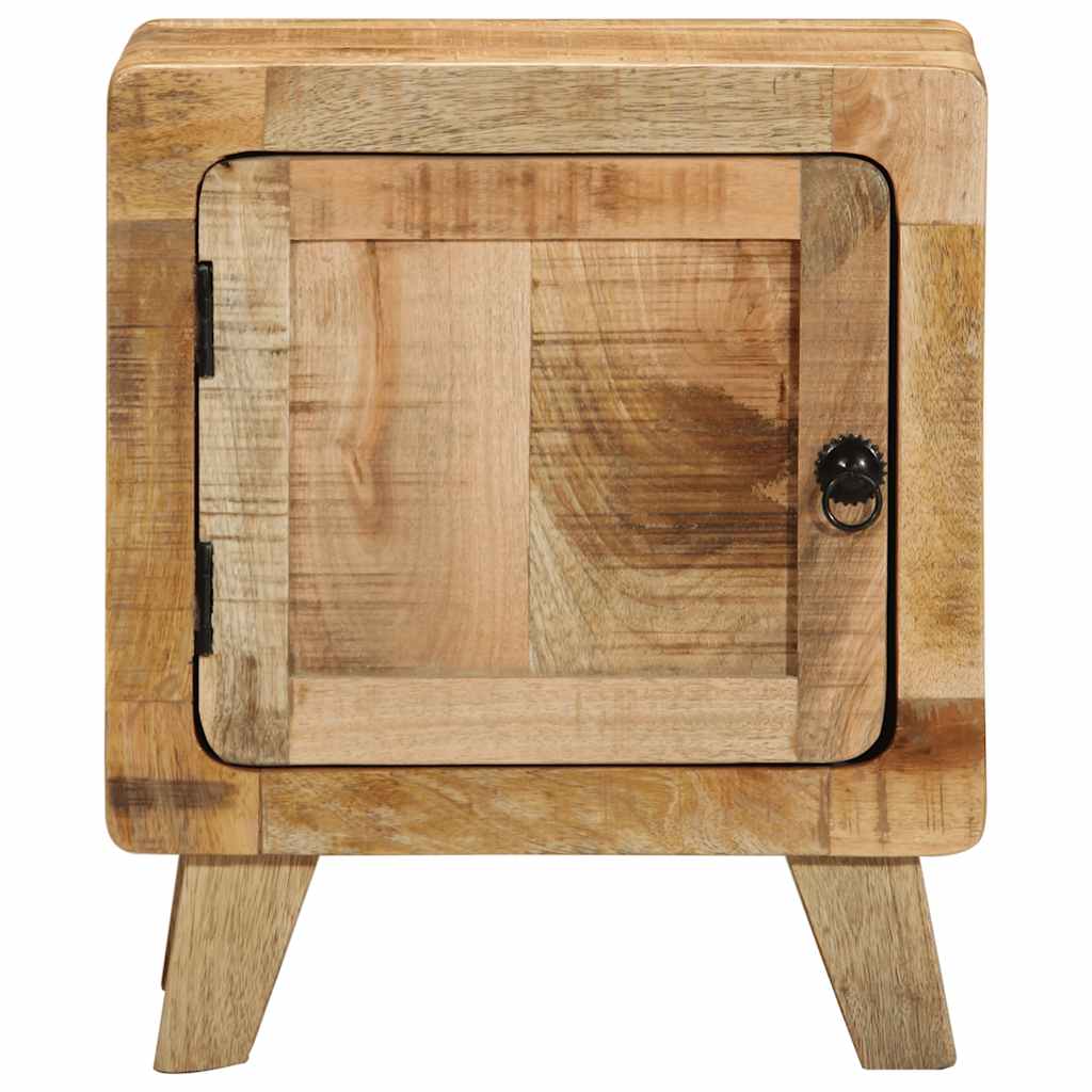 vidaXL Mesilla de noche 2 uds 40x32x46 cm madera mango rugosa