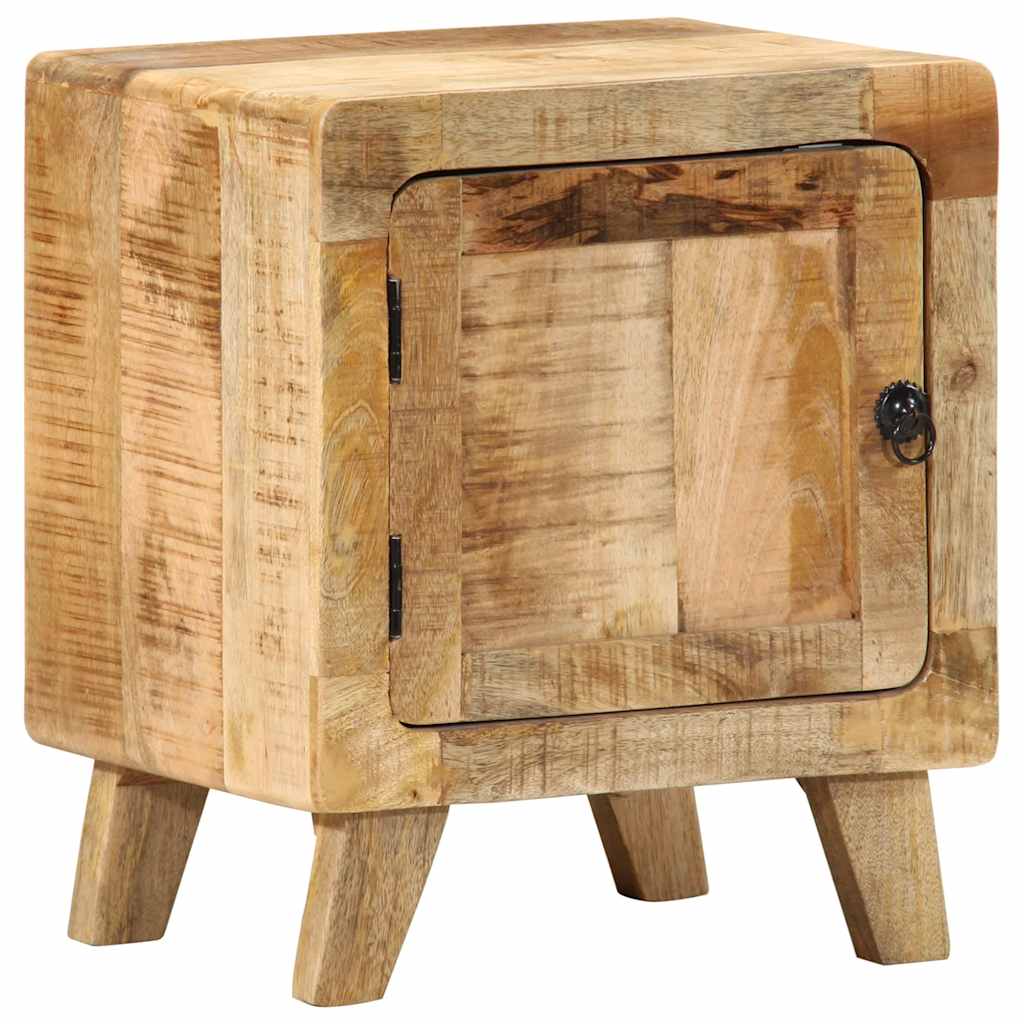 vidaXL Mesilla de noche 2 uds 40x32x46 cm madera mango rugosa