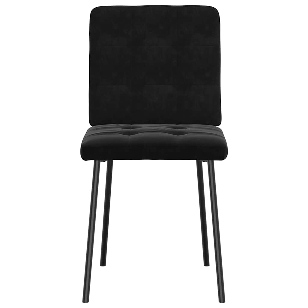 vidaXL Sillas de comedor 2 unidades terciopelo negro