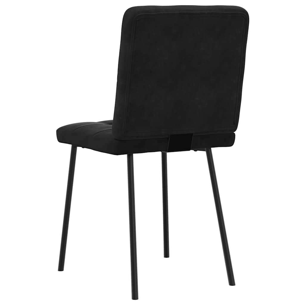 vidaXL Sillas de comedor 2 unidades terciopelo negro