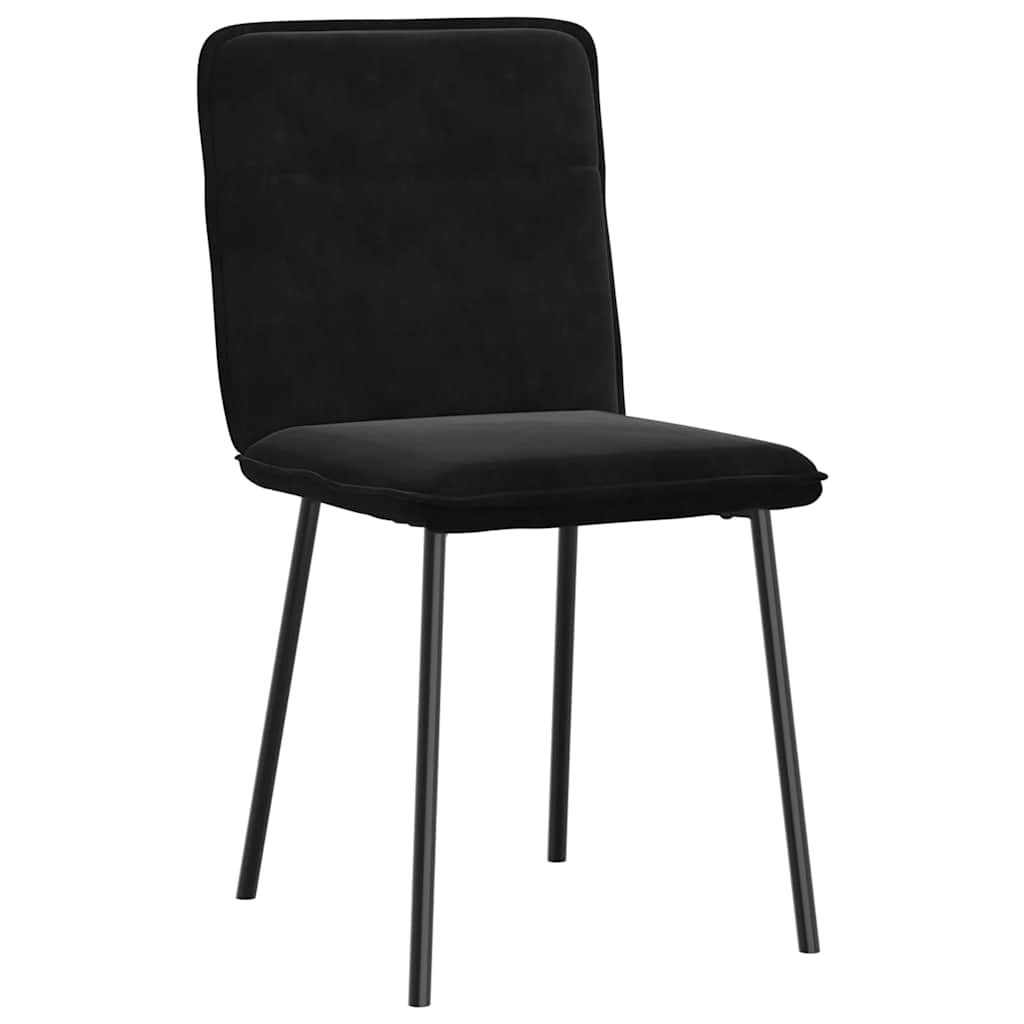 vidaXL Sillas de comedor 2 unidades terciopelo negro