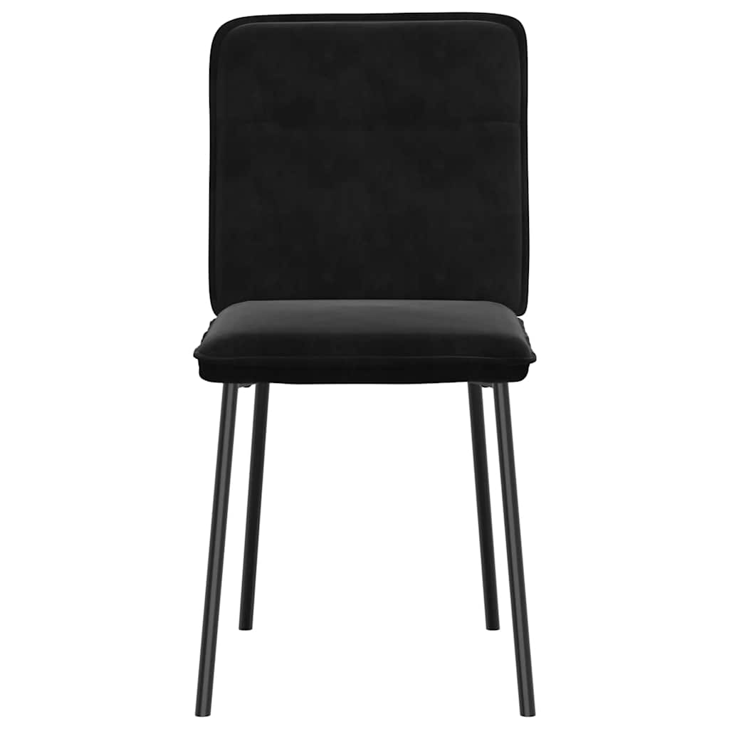 vidaXL Sillas de comedor 2 unidades terciopelo negro