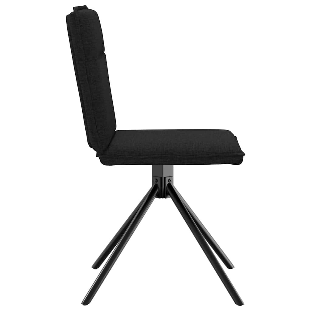 vidaXL Sillas de comedor 2 unidades tela negro