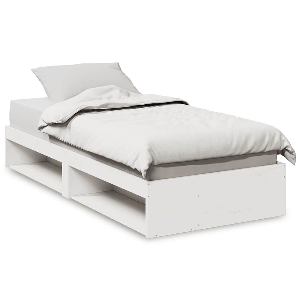 vidaXL Sofá cama sin colchón madera maciza de pino blanco 90x190 cm