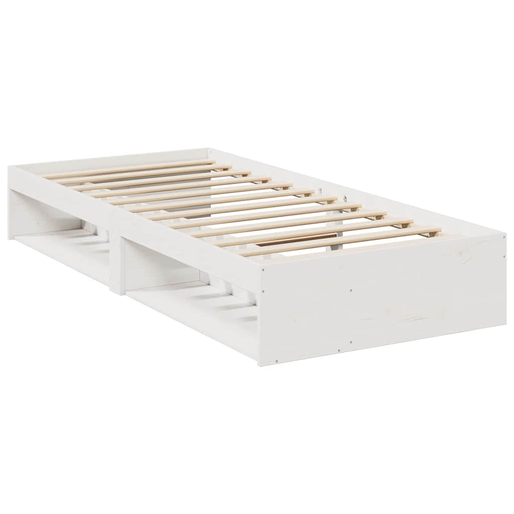 vidaXL Sofá cama sin colchón madera maciza de pino blanco 90x190 cm