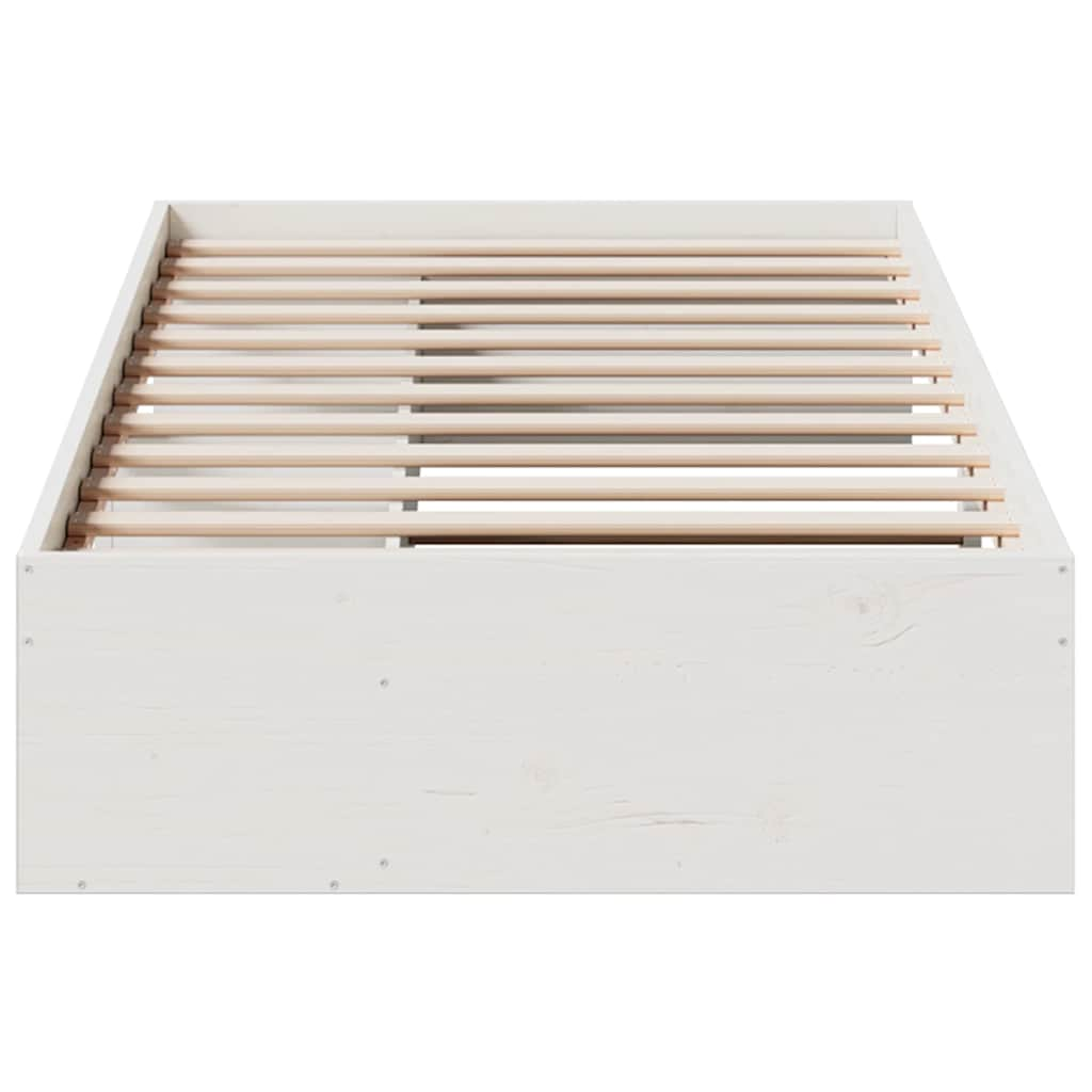 vidaXL Sofá cama sin colchón madera maciza de pino blanco 90x190 cm