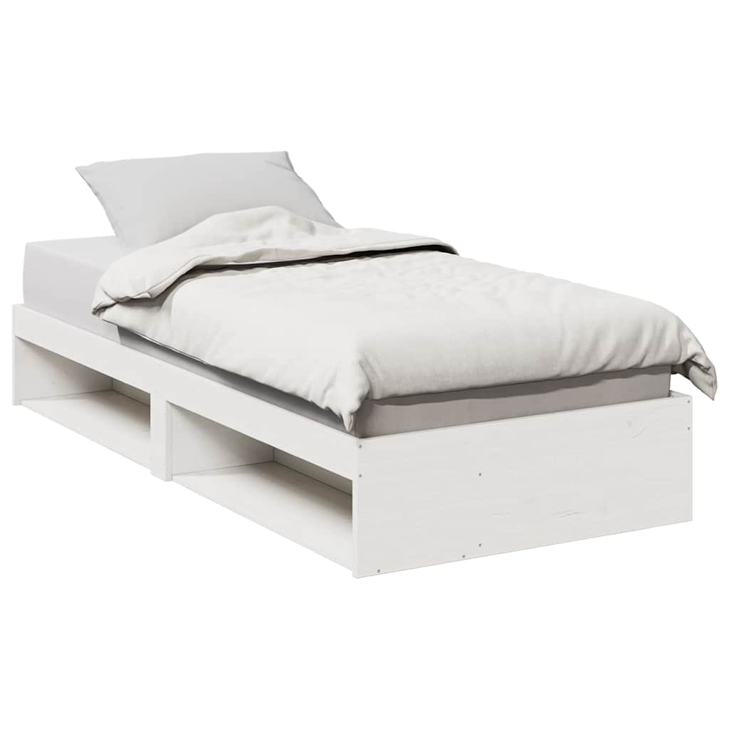 vidaXL Sofá cama sin colchón madera maciza de pino blanco 90x190 cm