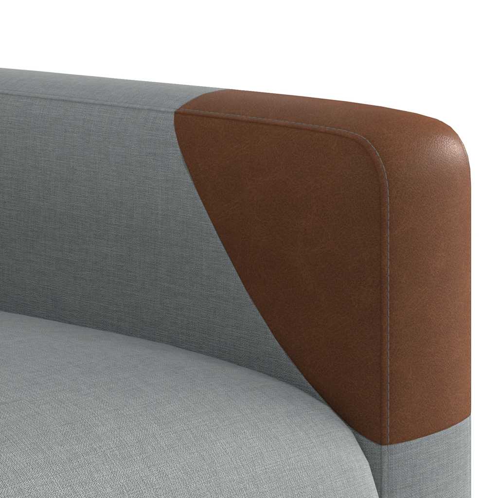 vidaXL Sillón reclinable eléctrico tela gris claro