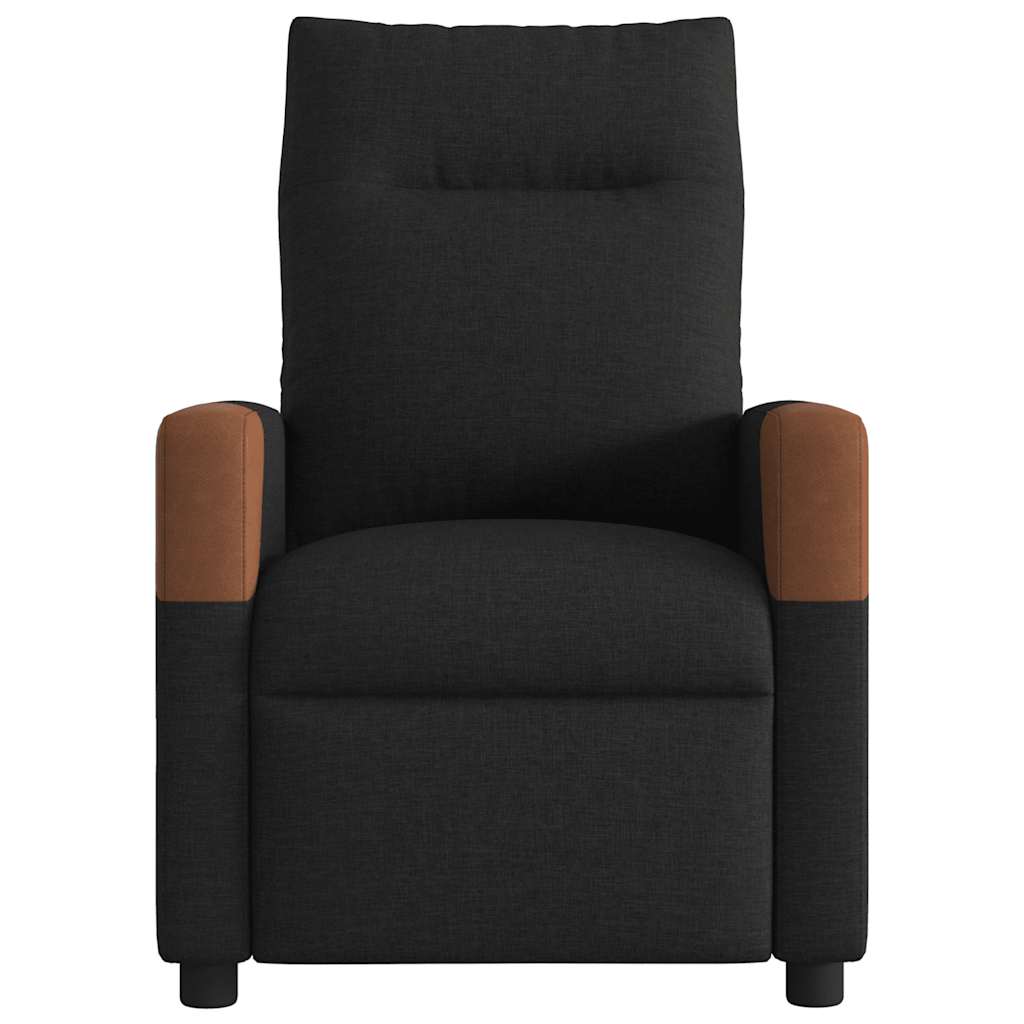 vidaXL Sillón reclinable eléctrico de tela negro