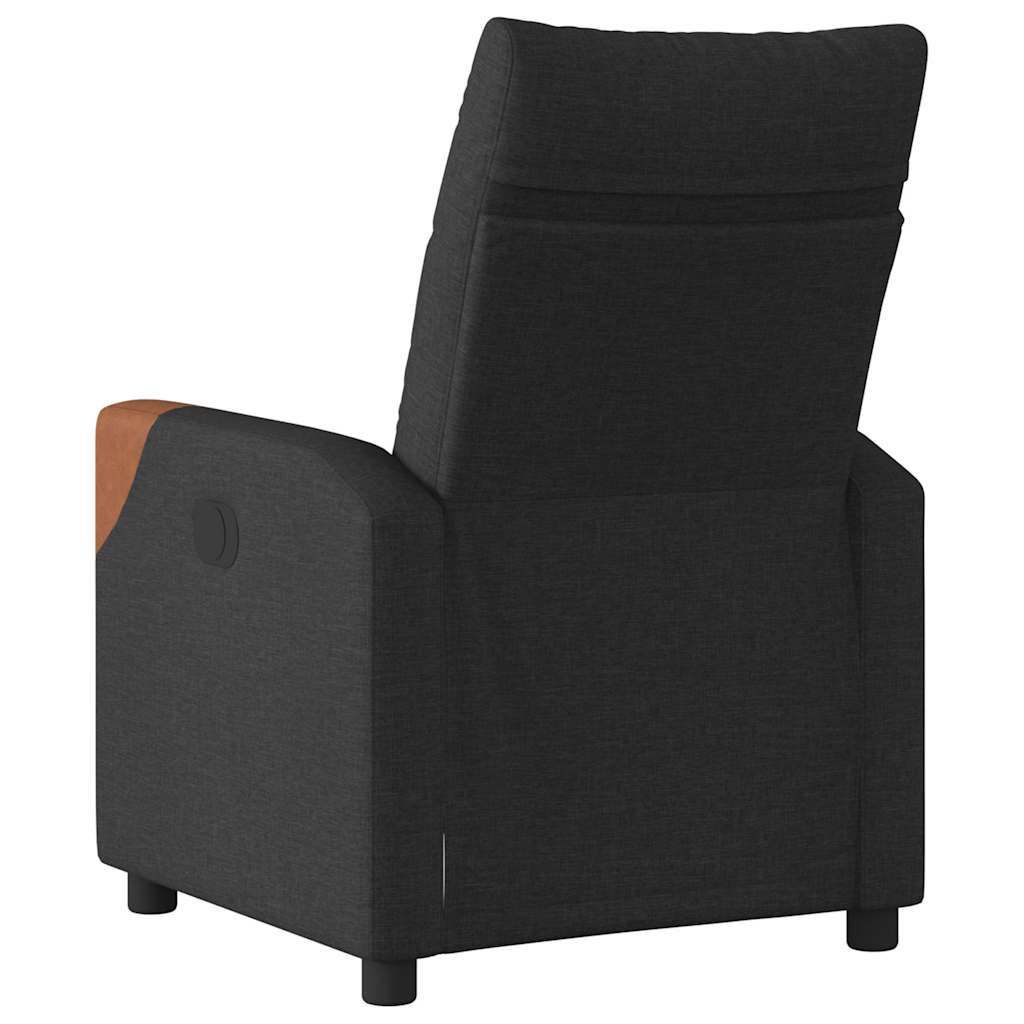 vidaXL Sillón reclinable eléctrico de tela negro