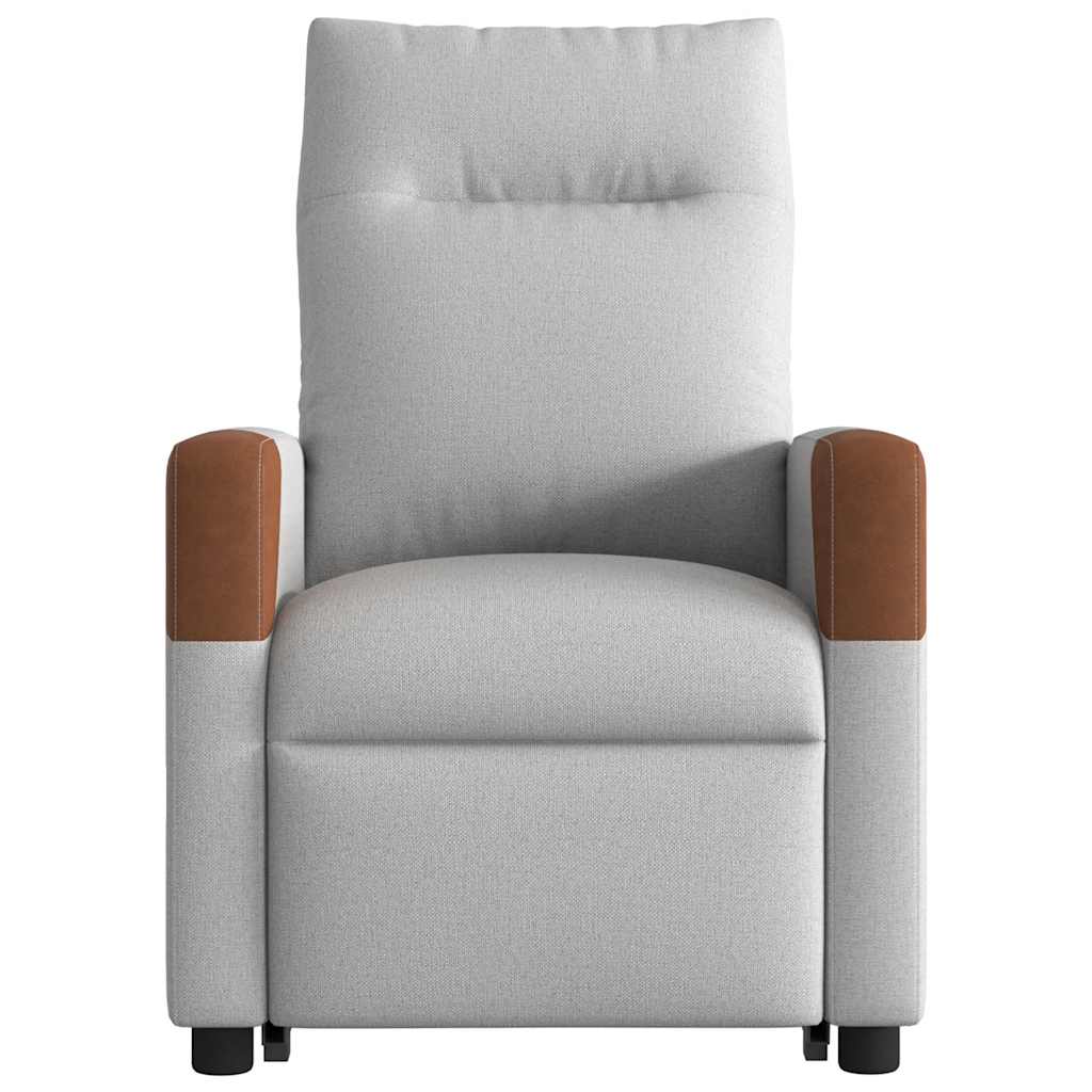 vidaXL Sillón de masaje reclinable de pie de tela gris nube