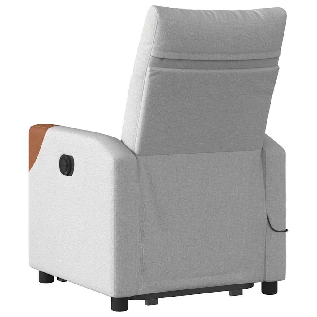 vidaXL Sillón de masaje reclinable de pie de tela gris nube