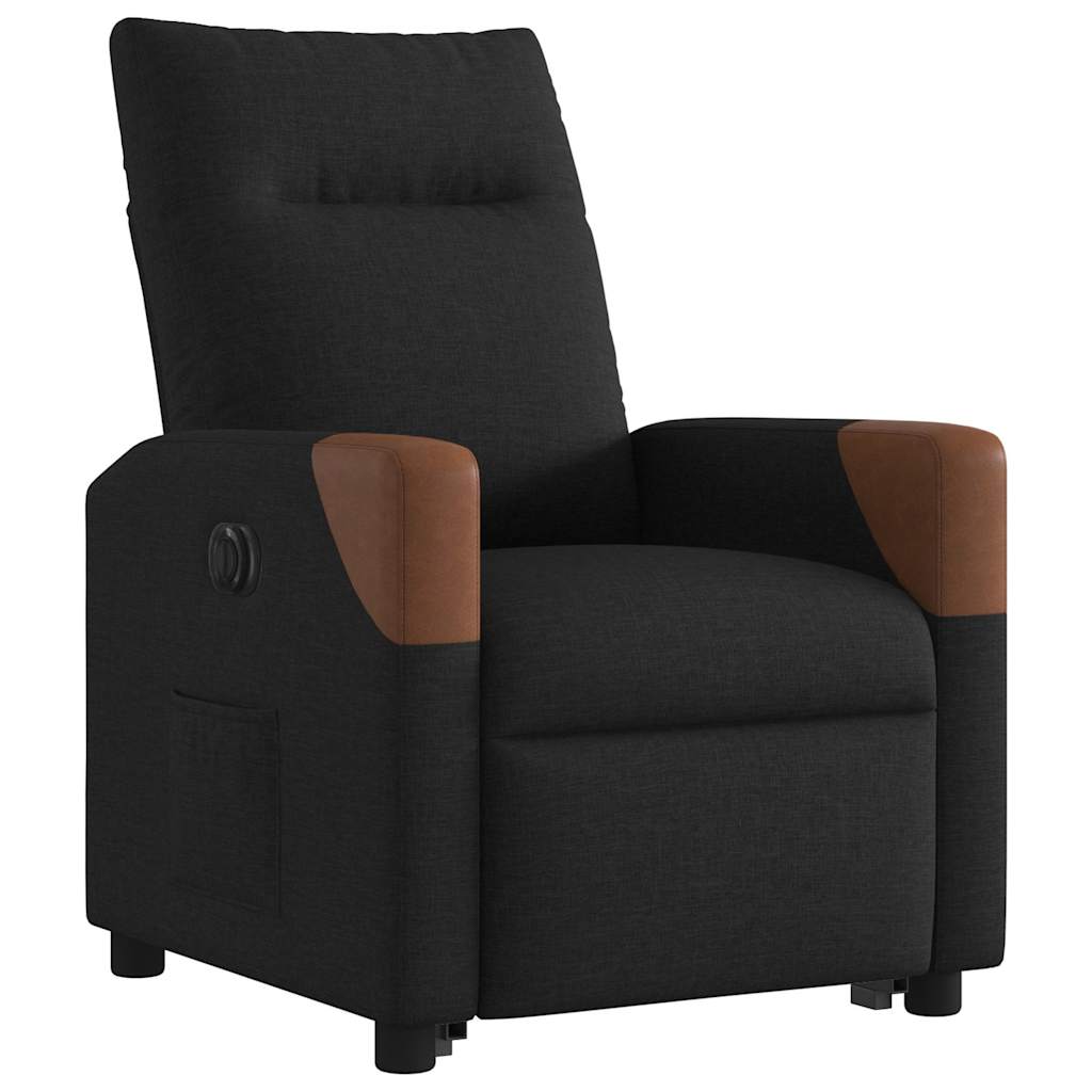 vidaXL Sillón eléctrico reclinable elevable de tela negro