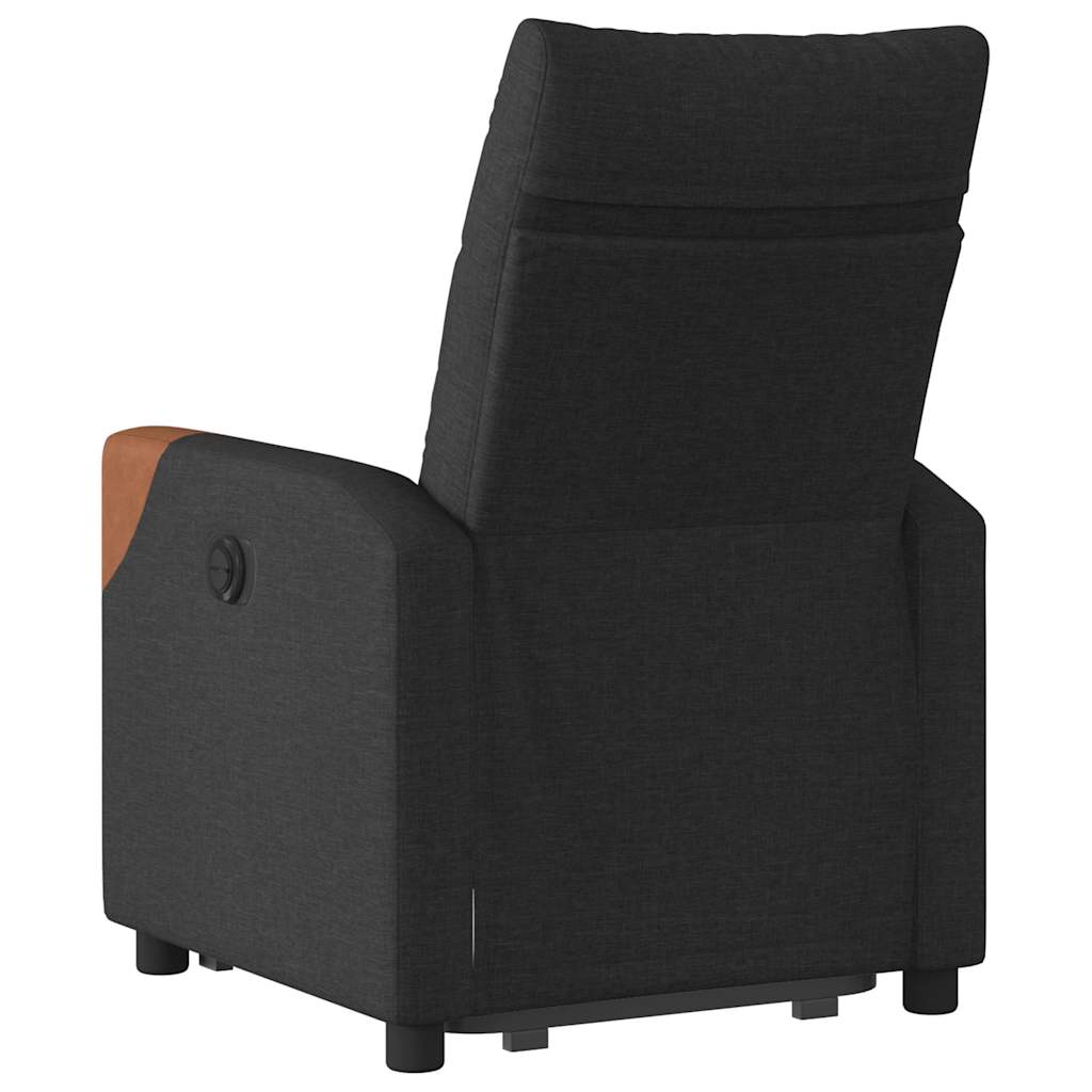 vidaXL Sillón eléctrico reclinable elevable de tela negro