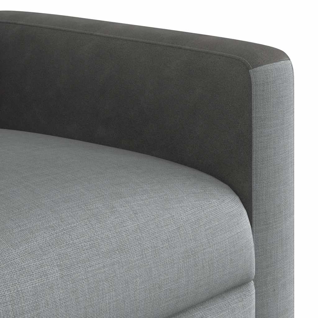 vidaXL Sillón reclinable de masaje eléctrico tela gris claro