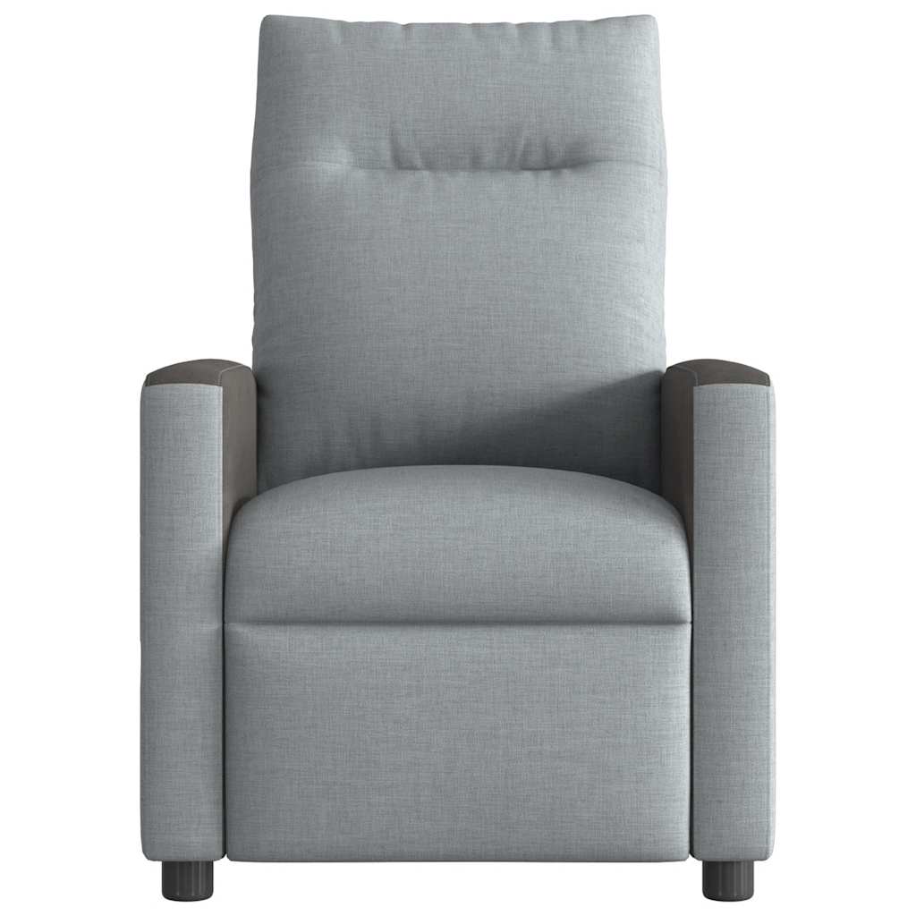 vidaXL Sillón reclinable de masaje eléctrico tela gris claro