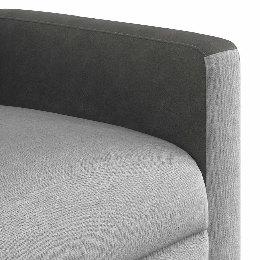 vidaXL Sillón reclinable elevable de tela gris nube