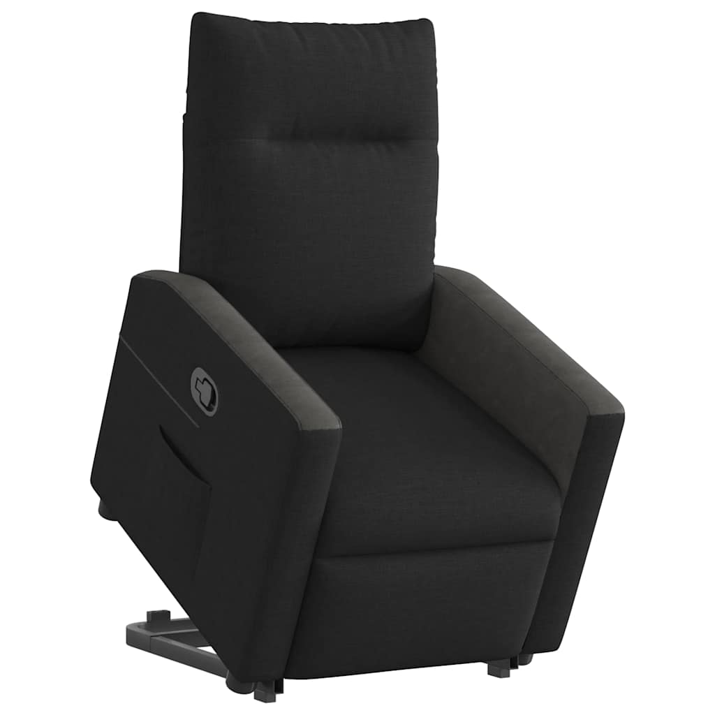 vidaXL Sillón reclinable elevable tela negro