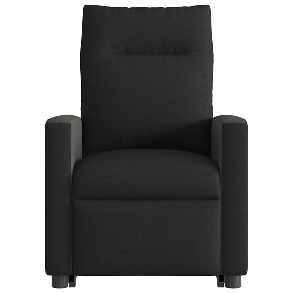 vidaXL Sillón reclinable elevable tela negro