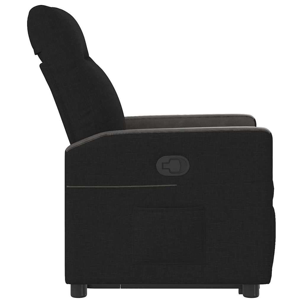 vidaXL Sillón reclinable elevable tela negro