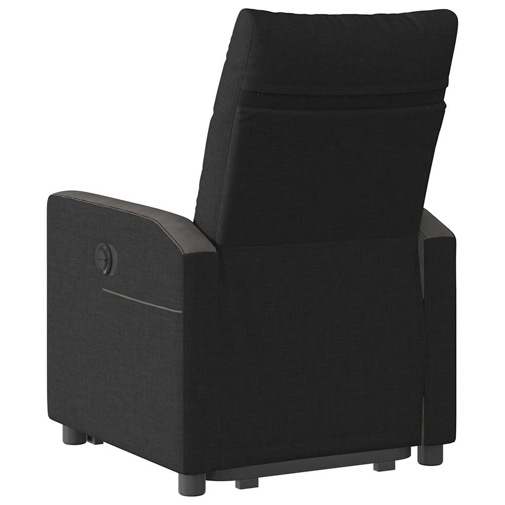 vidaXL Sillón reclinable elevable tela negro