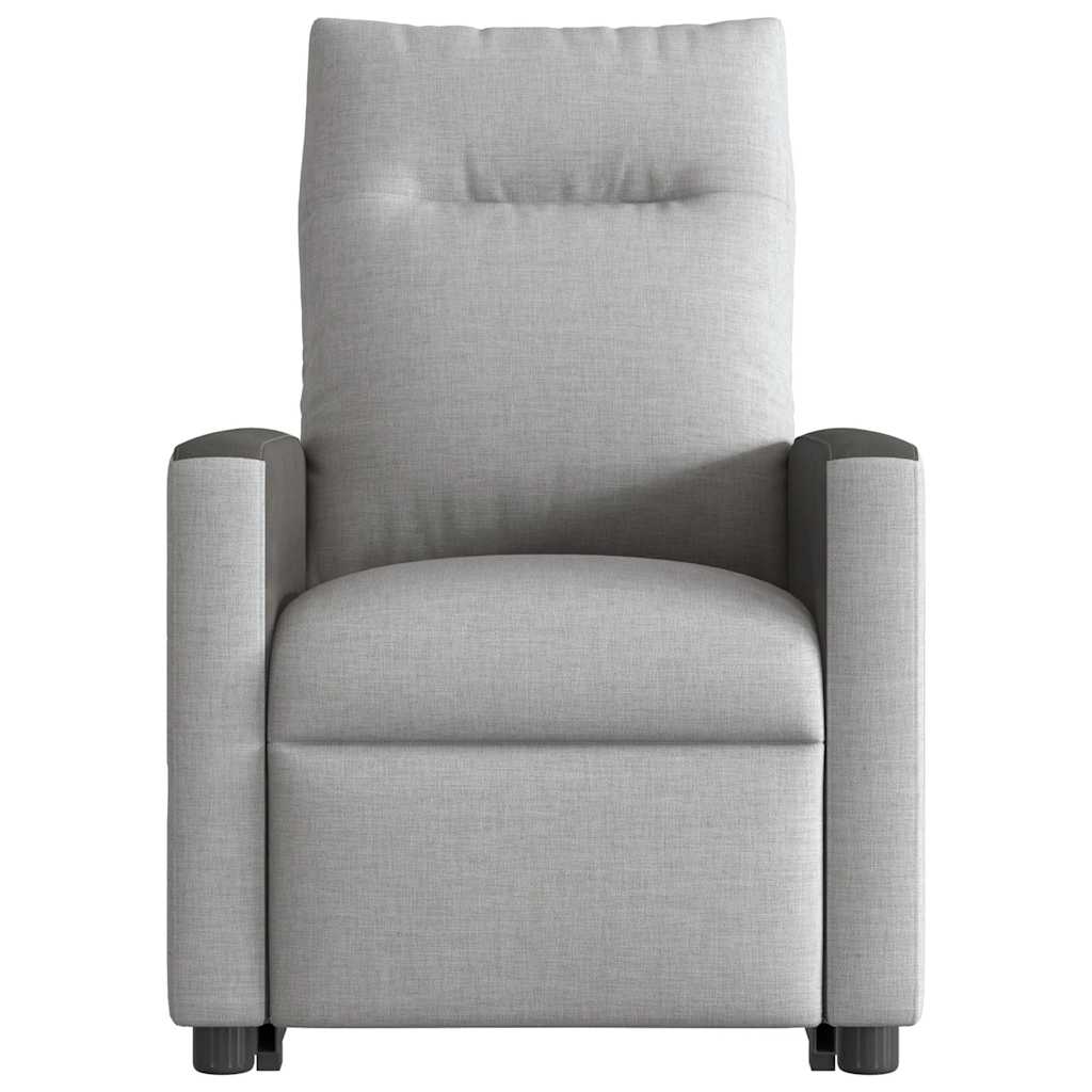 vidaXL Sillón de masaje reclinable de pie de tela gris nube