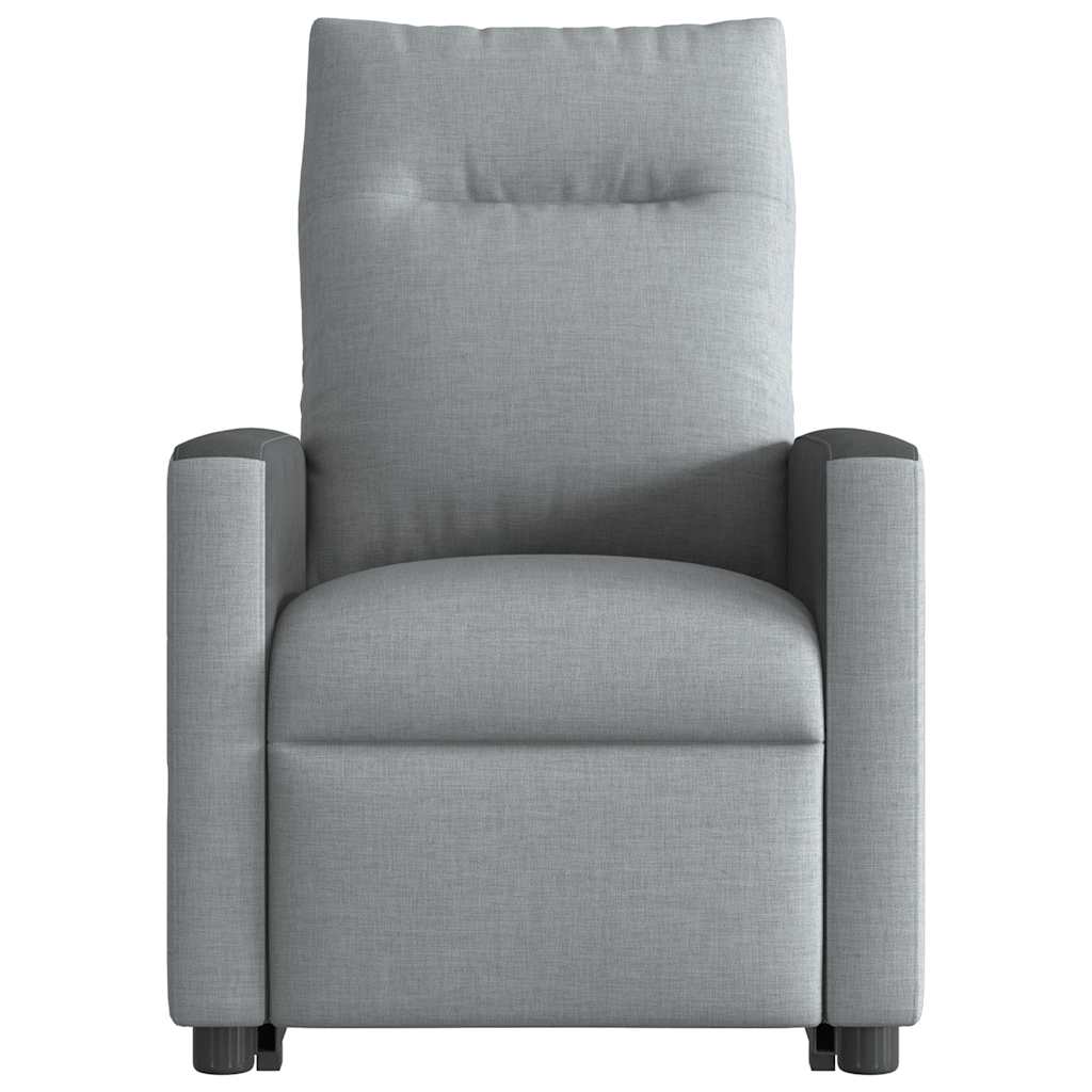 vidaXL Sillón eléctrico reclinable elevable de tela gris claro