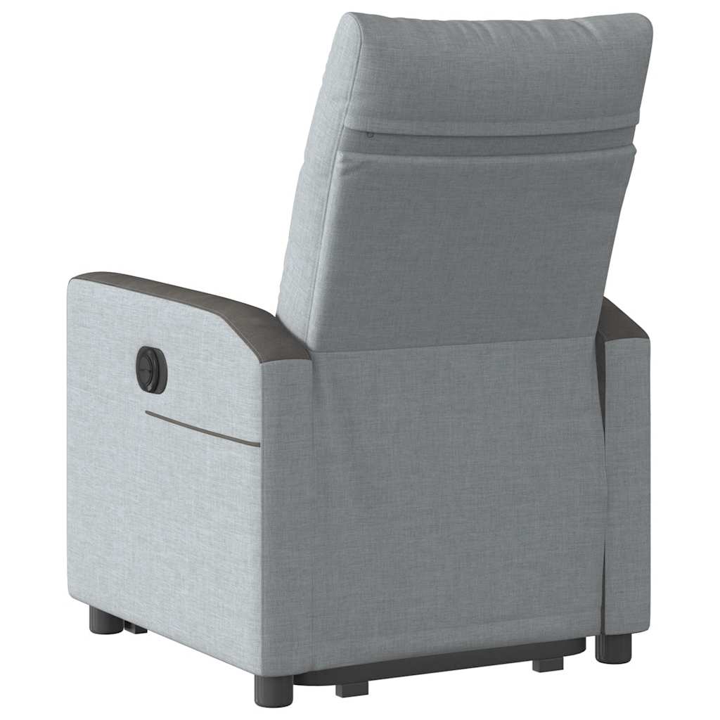 vidaXL Sillón eléctrico reclinable elevable de tela gris claro