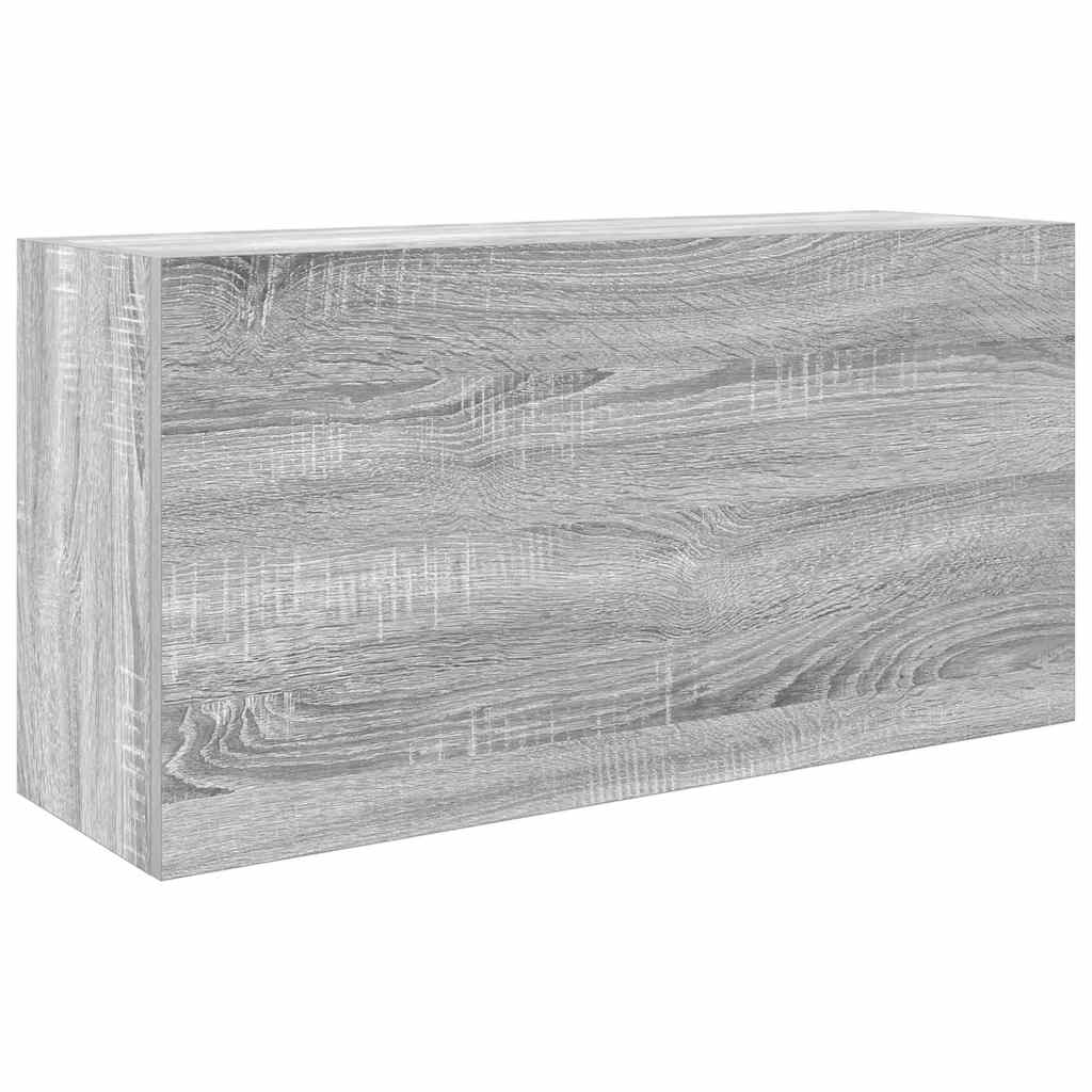 vidaXL Armario de pared baño madera ingeniería gris sonoma 80x25x40 cm