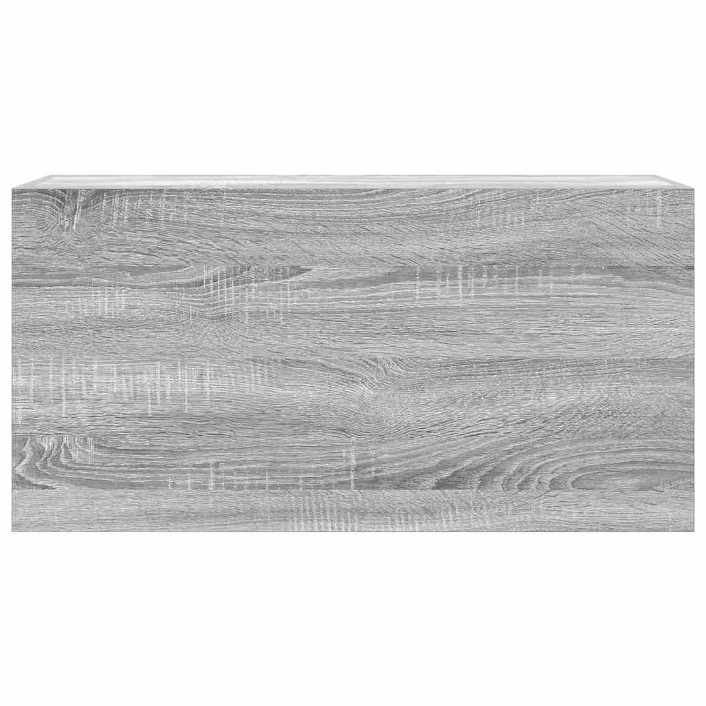 vidaXL Armario de pared baño madera ingeniería gris sonoma 80x25x40 cm