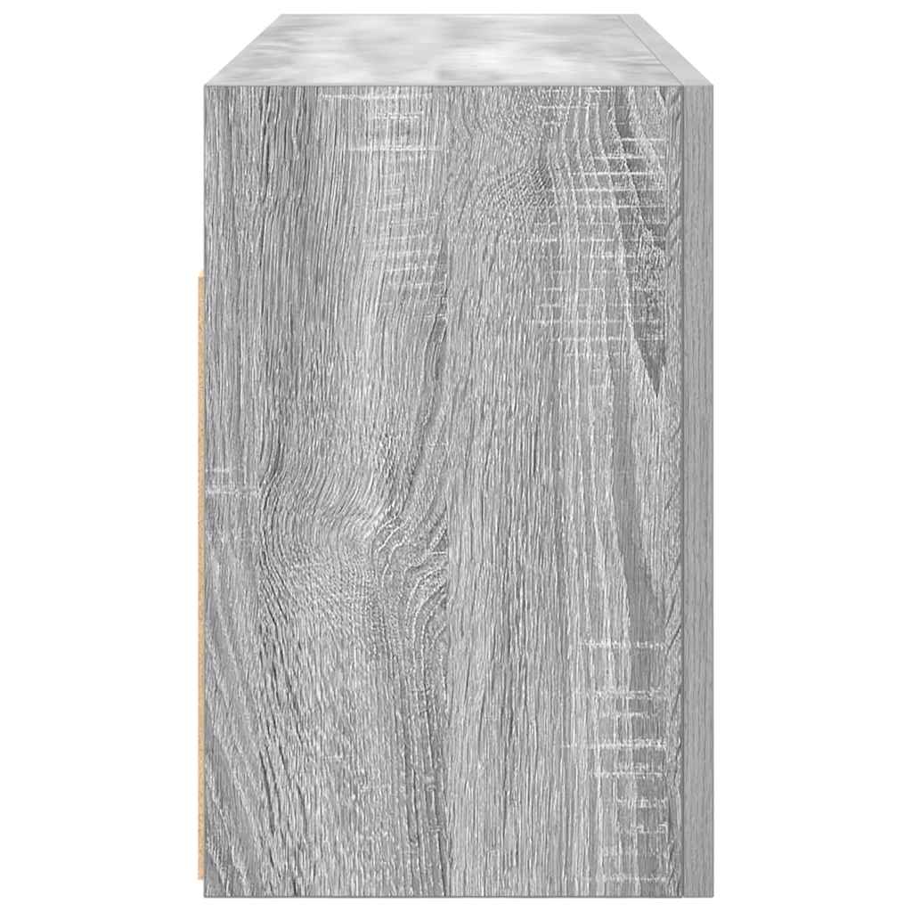 vidaXL Armario de pared baño madera ingeniería gris sonoma 80x25x40 cm