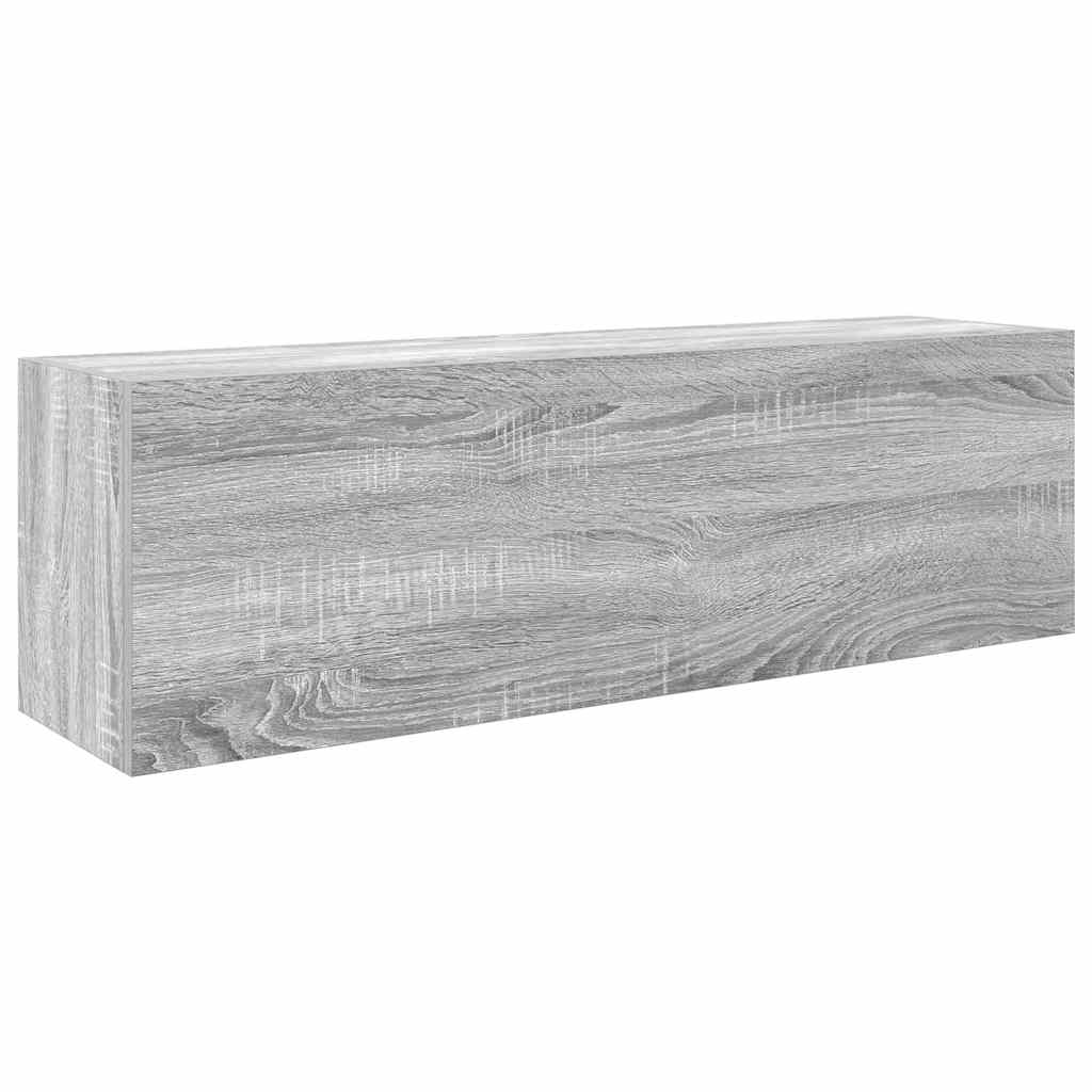 vidaXL Armario de pared baño madera ingeniería gris sonoma 100x25x30cm