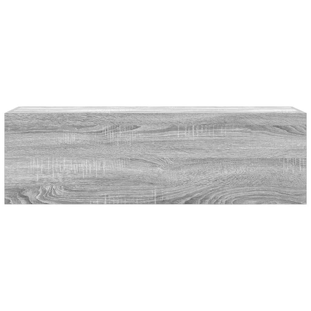 vidaXL Armario de pared baño madera ingeniería gris sonoma 100x25x30cm