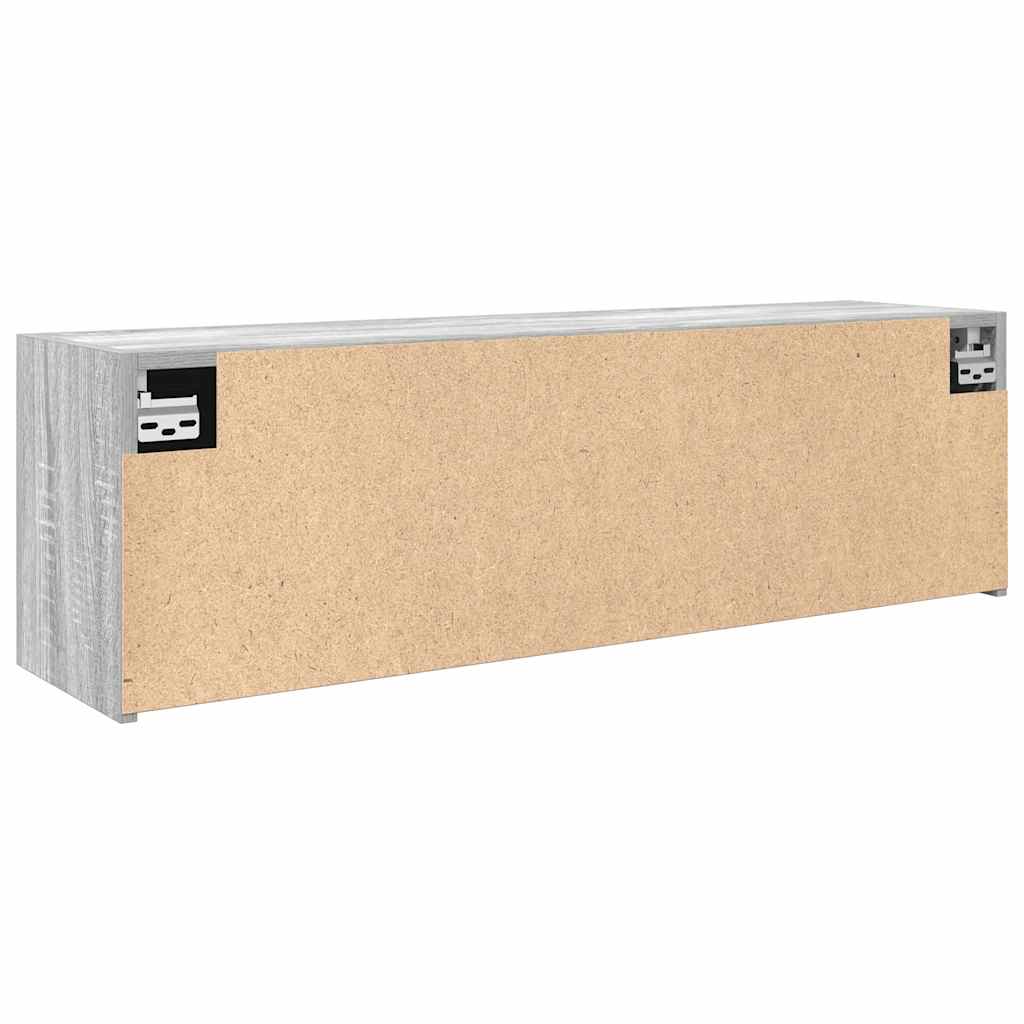 vidaXL Armario de pared baño madera ingeniería gris sonoma 100x25x30cm