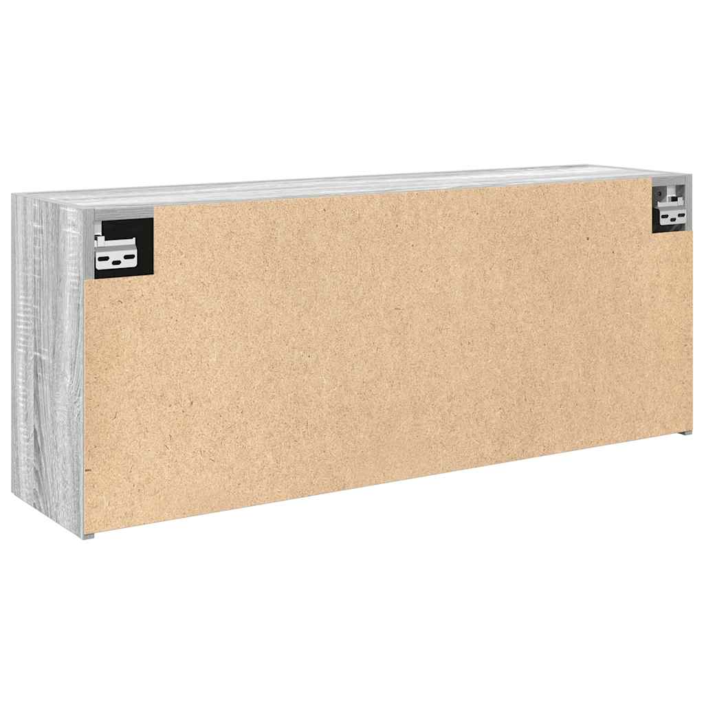 vidaXL Armario de pared baño madera ingeniería gris sonoma 100x25x40cm