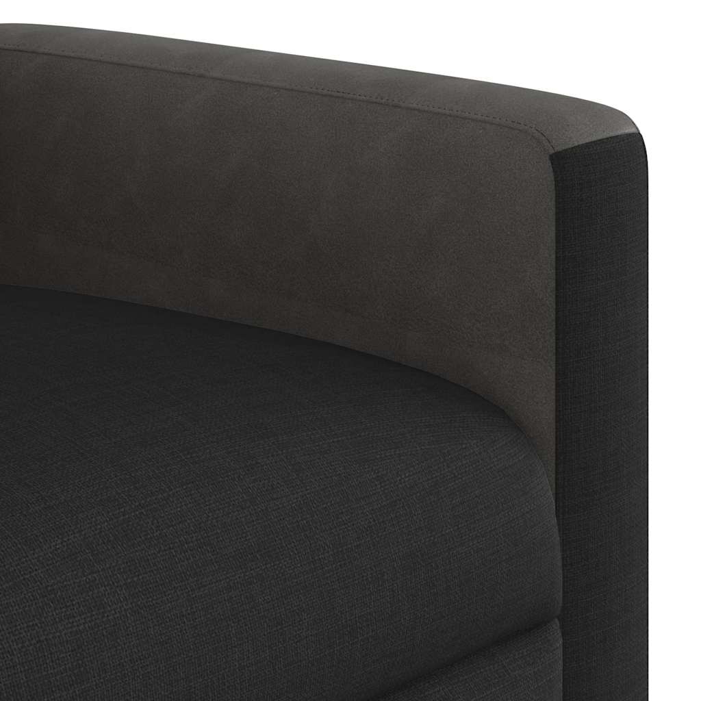 vidaXL Sillón reclinable de masaje de tela negro