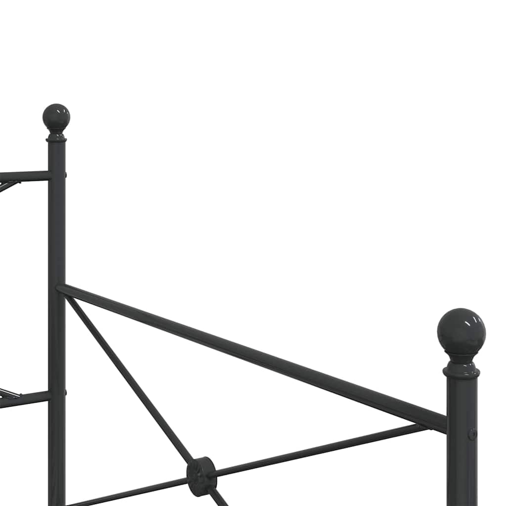 vidaXL Sofá cama sin colchón terciopelo negro 100x200 cm acero